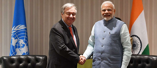 PM Modi addressed UN first time since India's election to UNSC